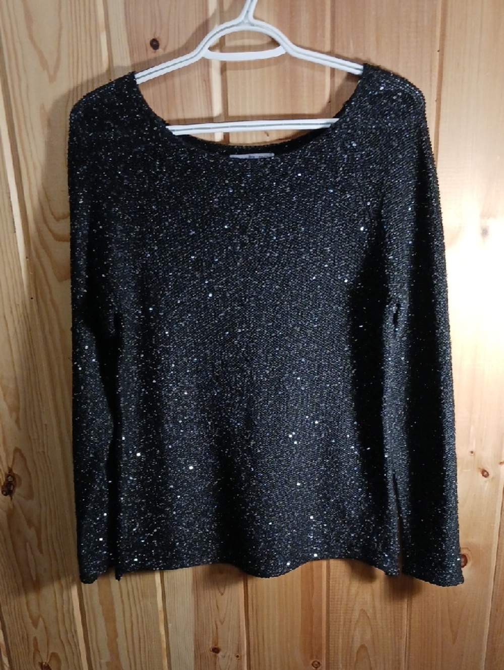 Jennifer Lopez Sparkly Sequined Knit Sweater